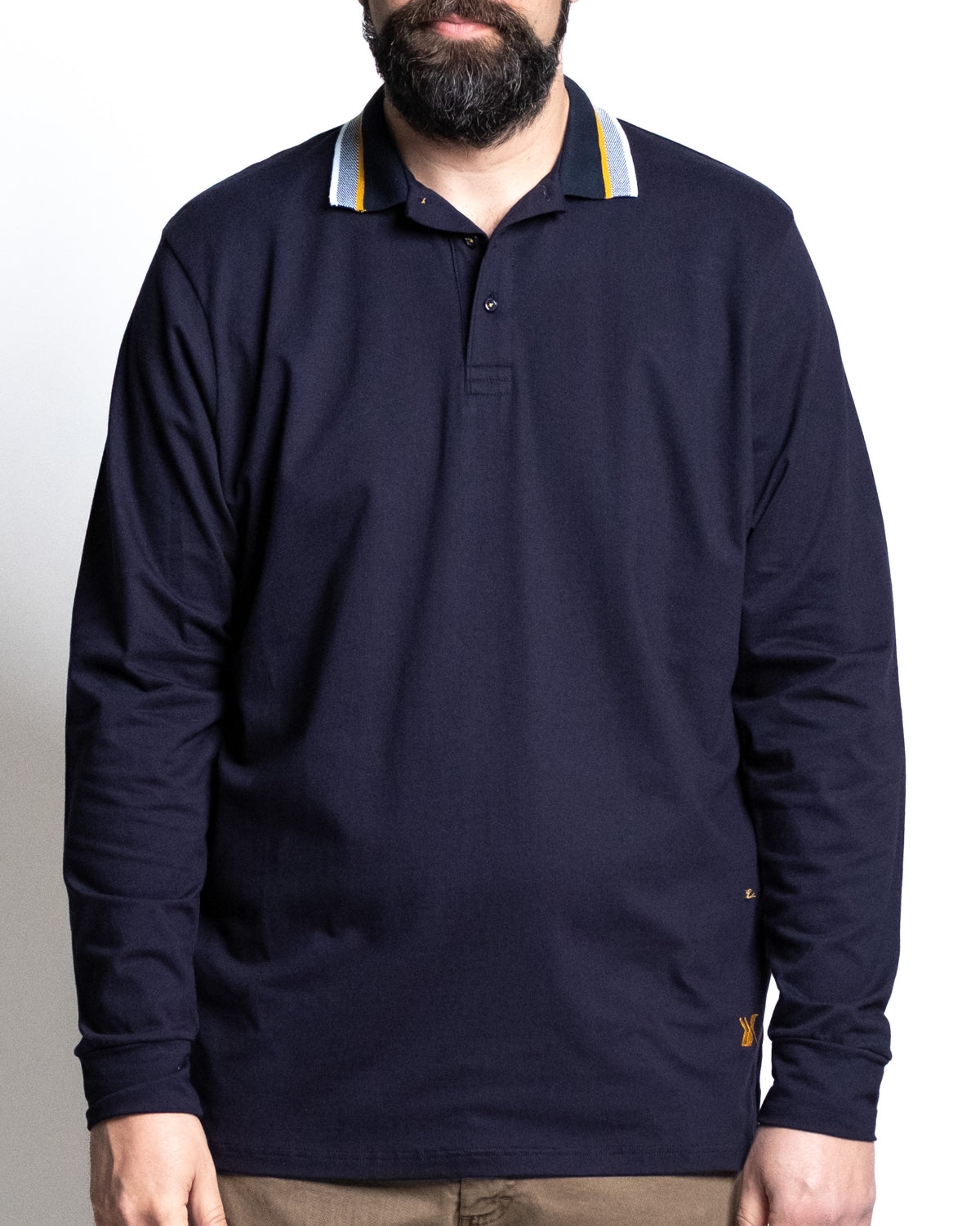 Polo piq collo jacq blu
