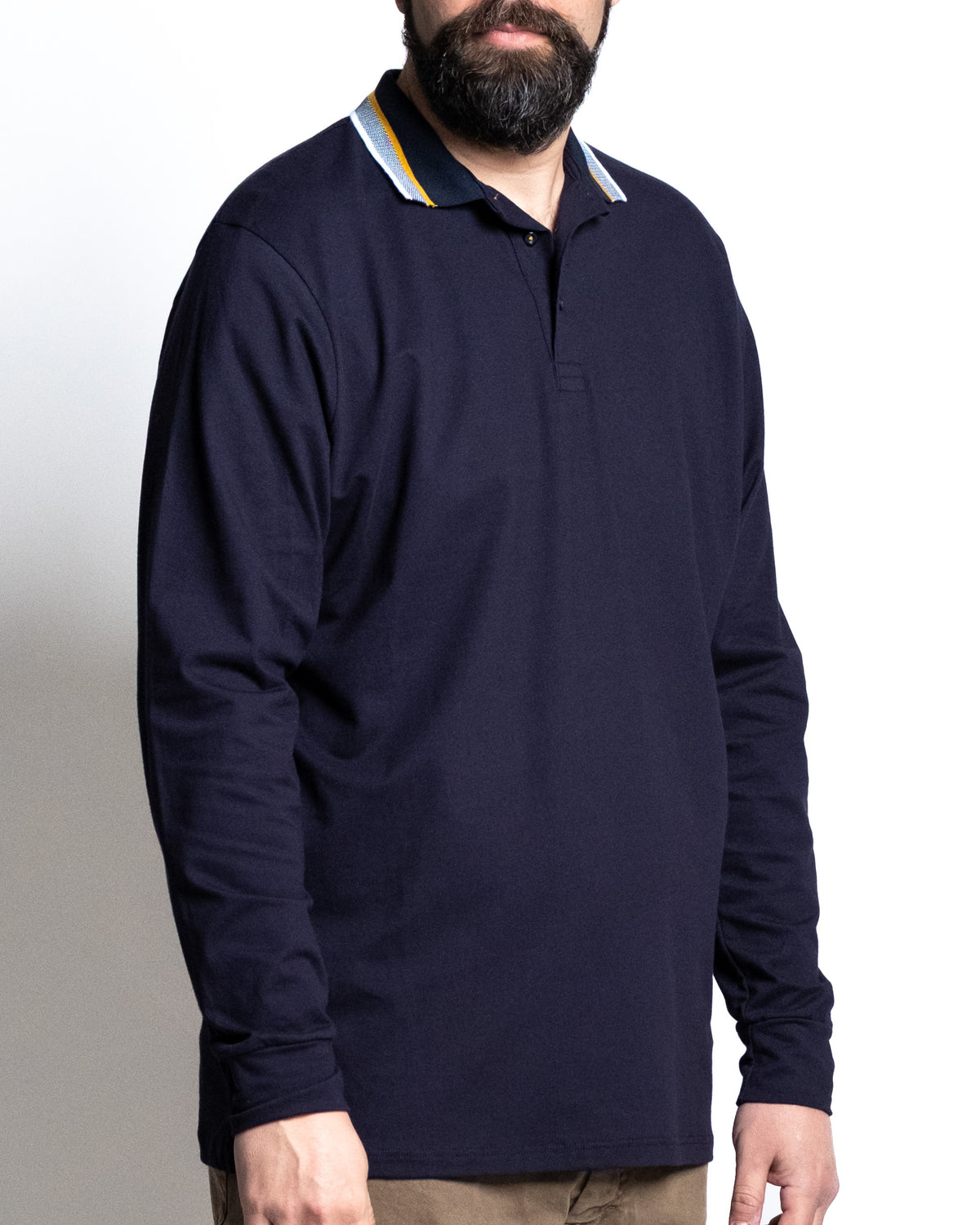 Polo piq collo jacq blu
