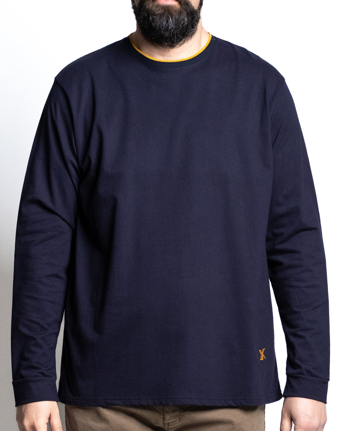 T-shirt collaretta blu