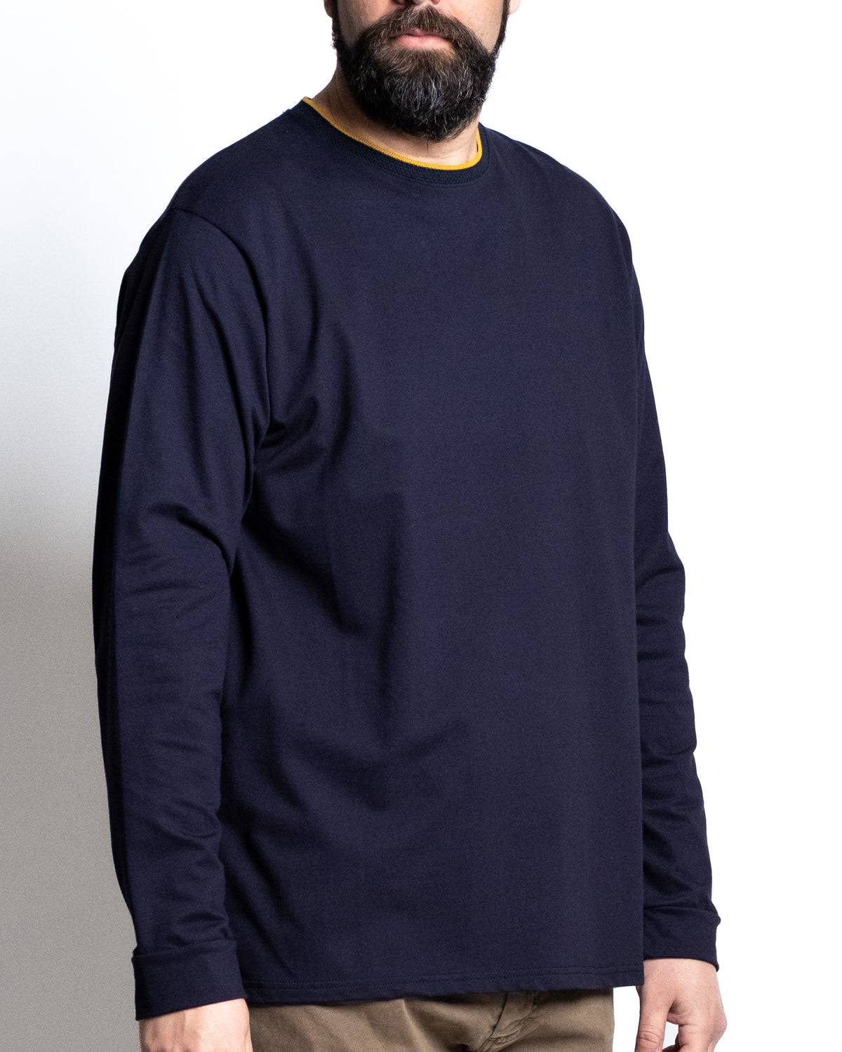 T-shirt collaretta blu