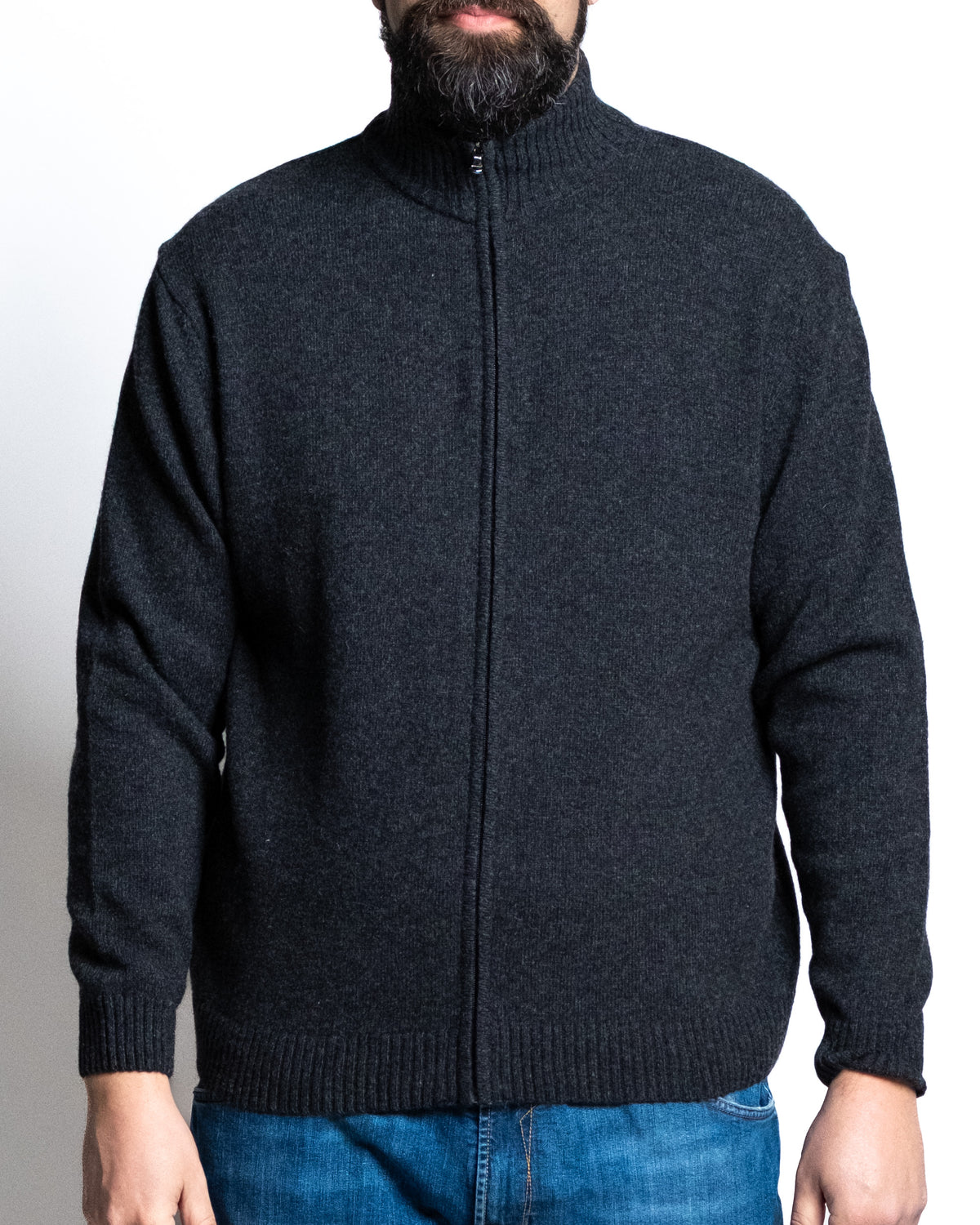 Giacca zip antracite