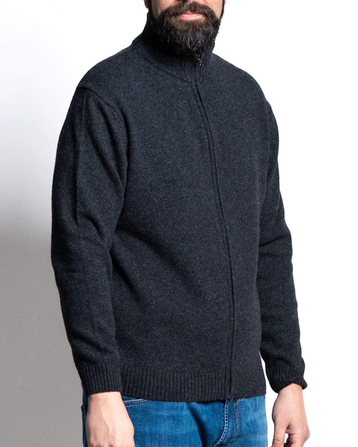 Giacca zip antracite