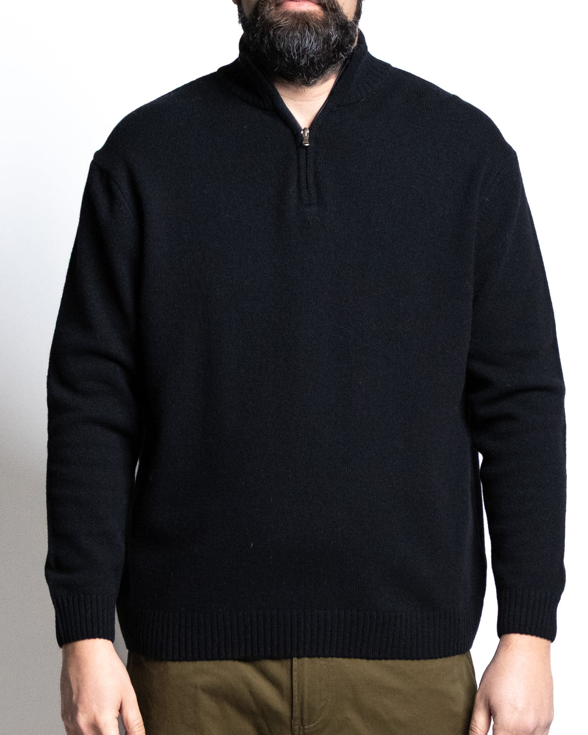 Mezza zip nero