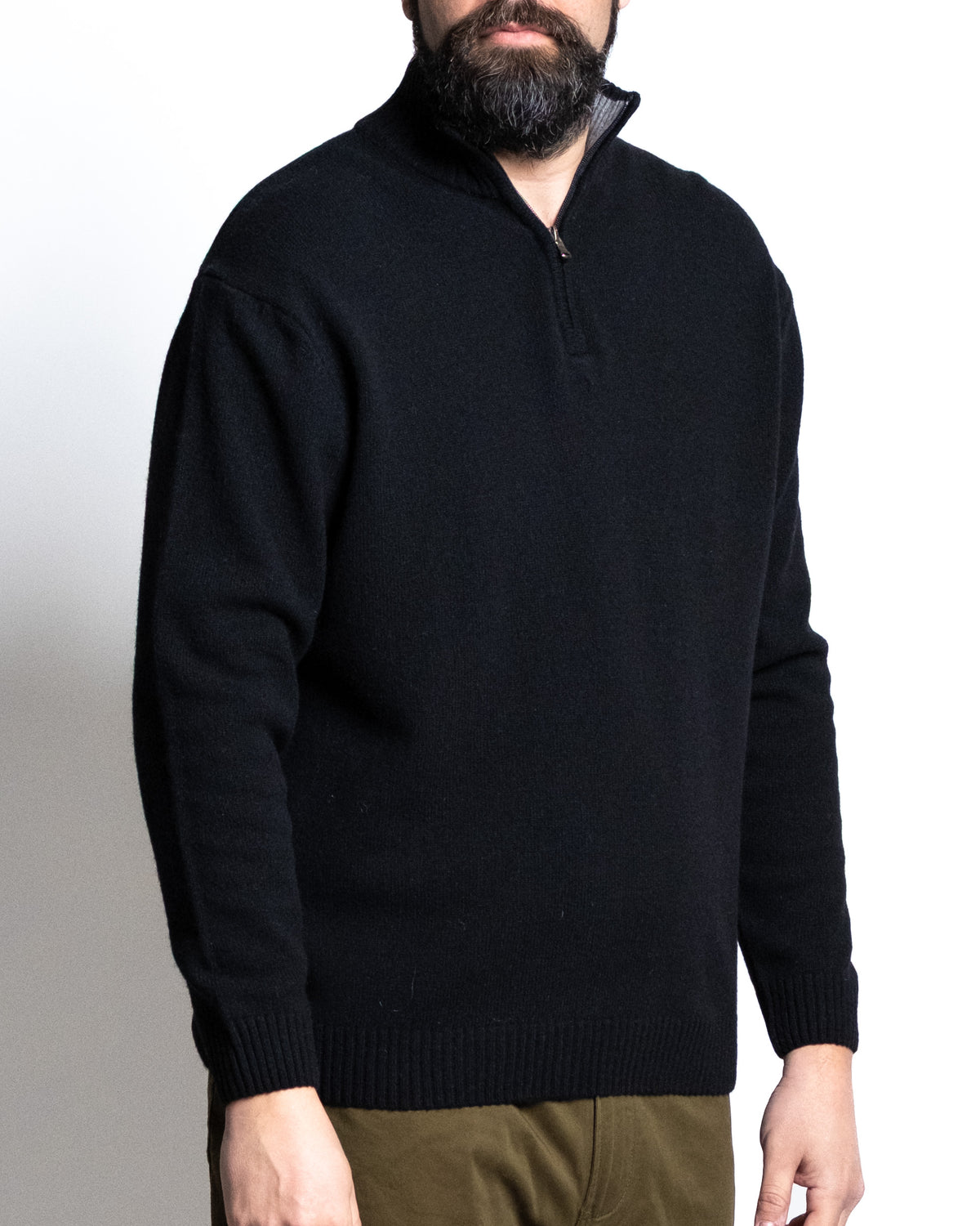 Mezza zip nero