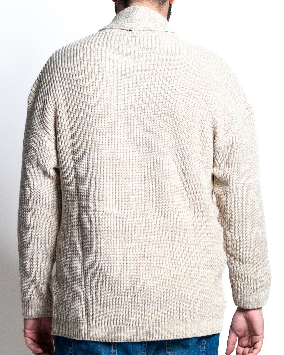 Cardigan melange sabbia