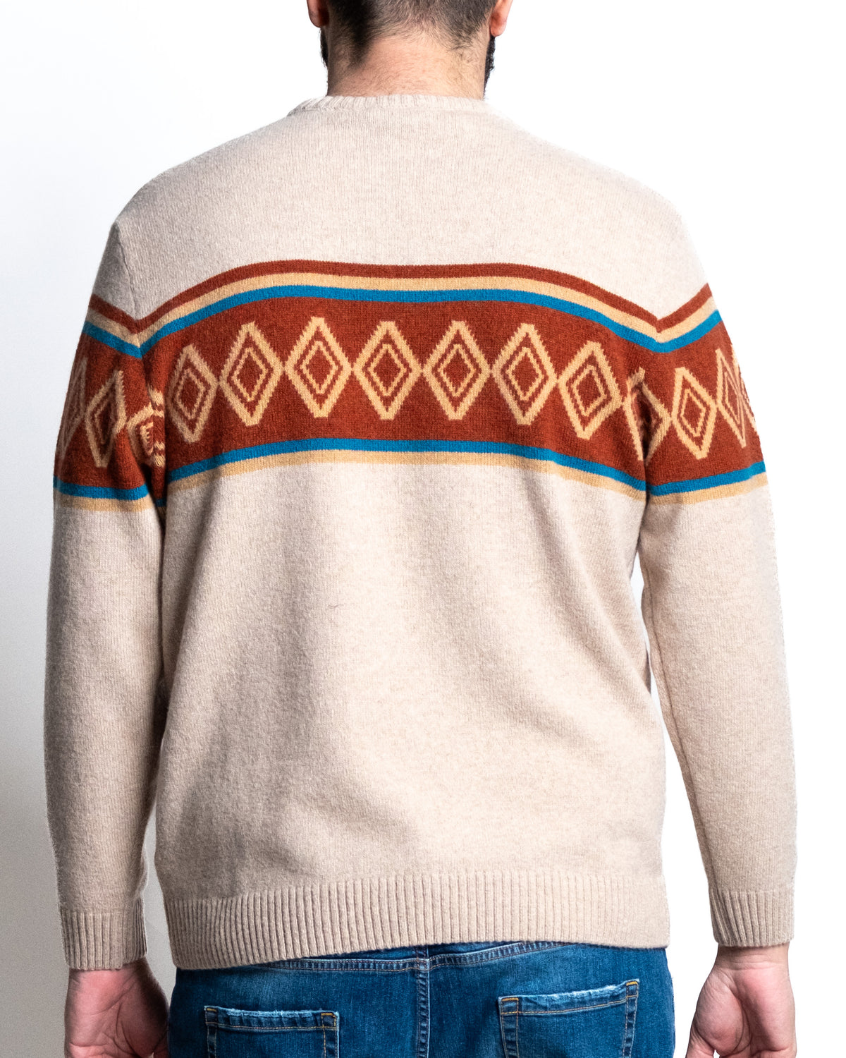 Maglia gc intarsio sabbia