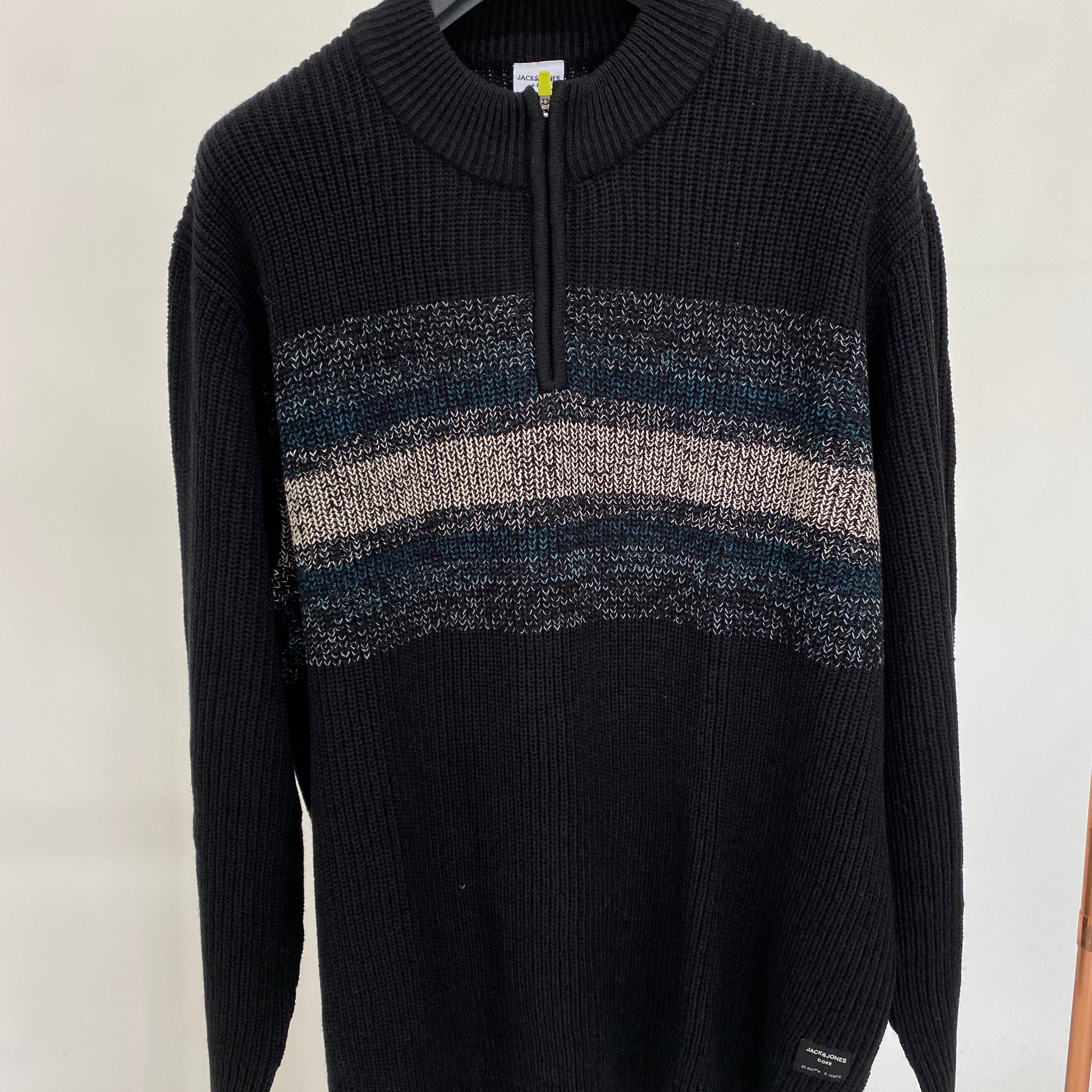 Half zip sweater with band
