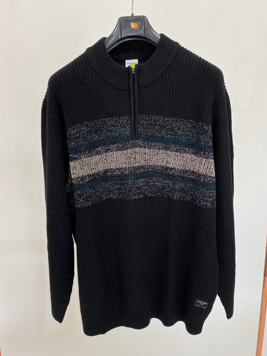 Half zip sweater with band