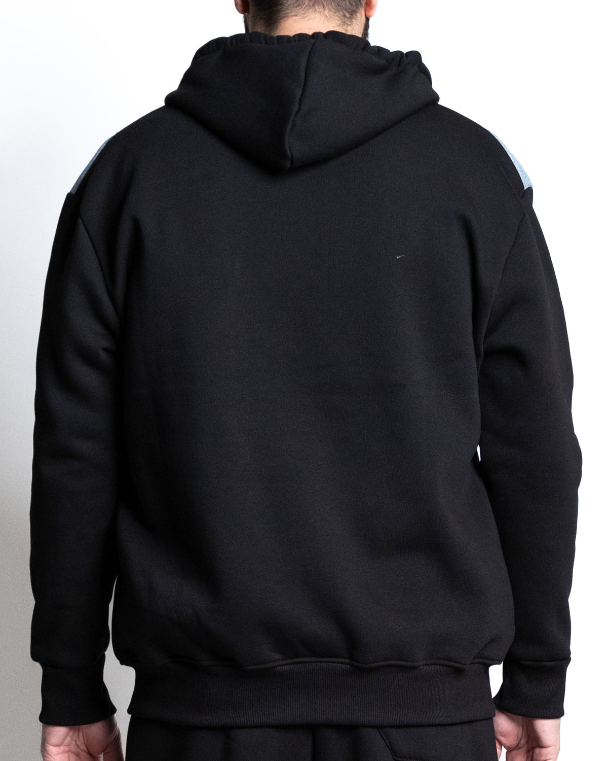 Giacca zip capp inserto nero