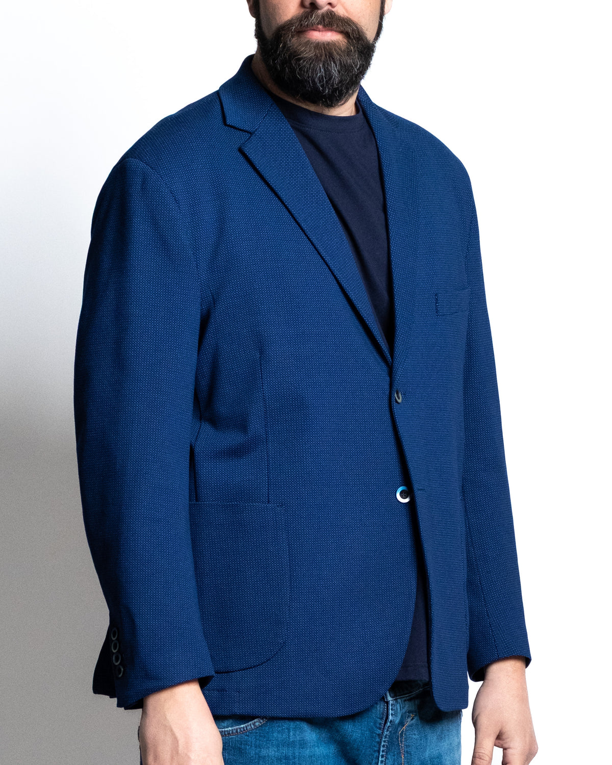 Giacca fantasia blu