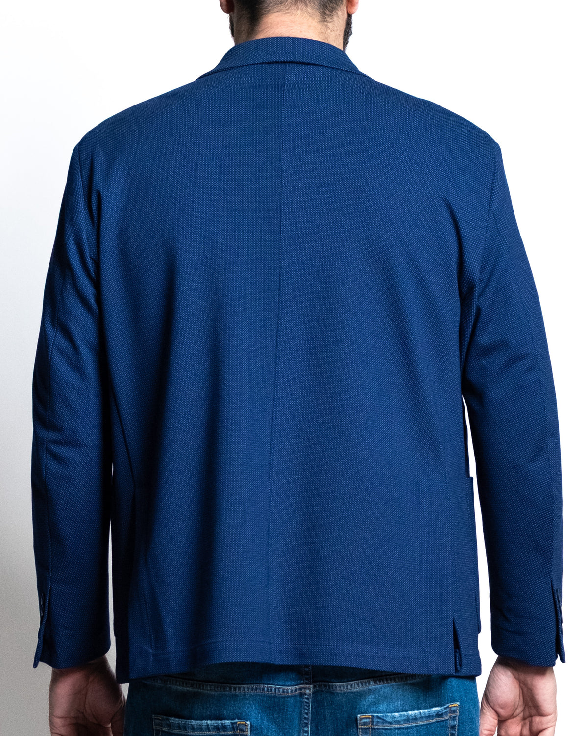 Giacca fantasia blu