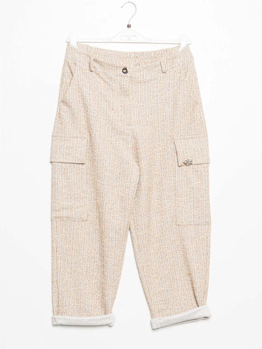 Worked cargo trousers