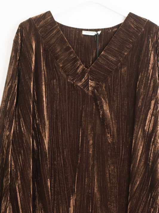 Maglia ciniglia scollo V