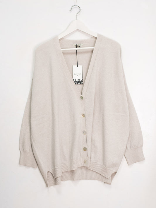 Cardigan over lurex