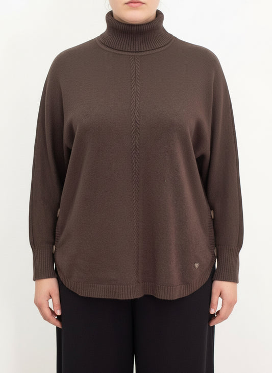 MAglia collo alto bottoni