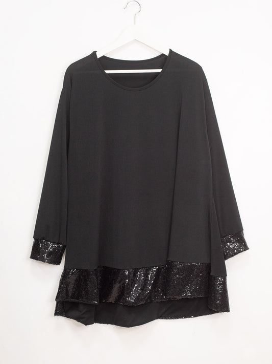 Blusa basica pailettes
