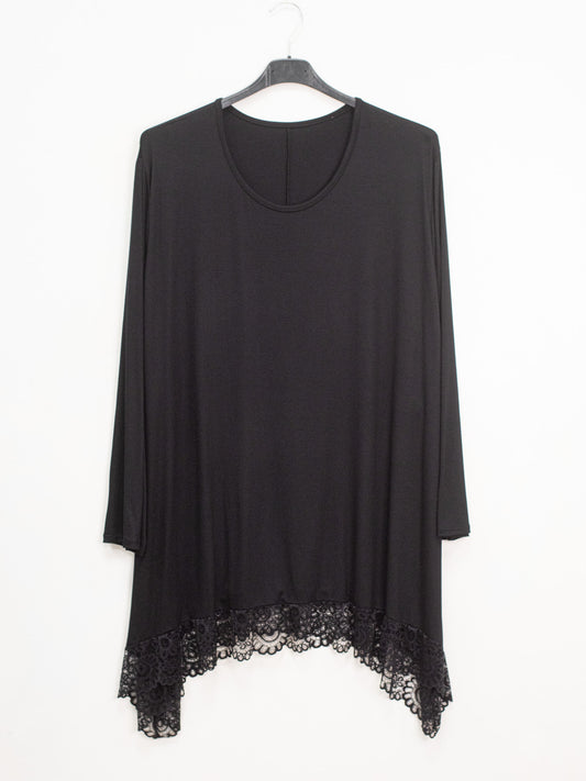 maglia viscosa pizzo over