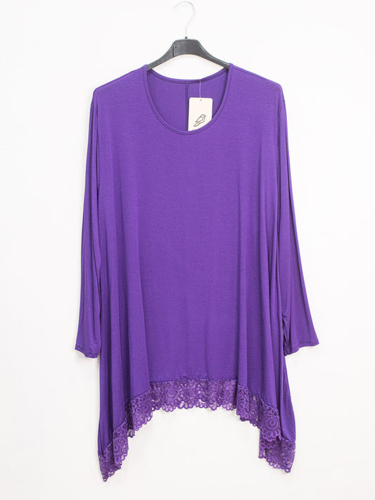 maglia viscosa pizzo over