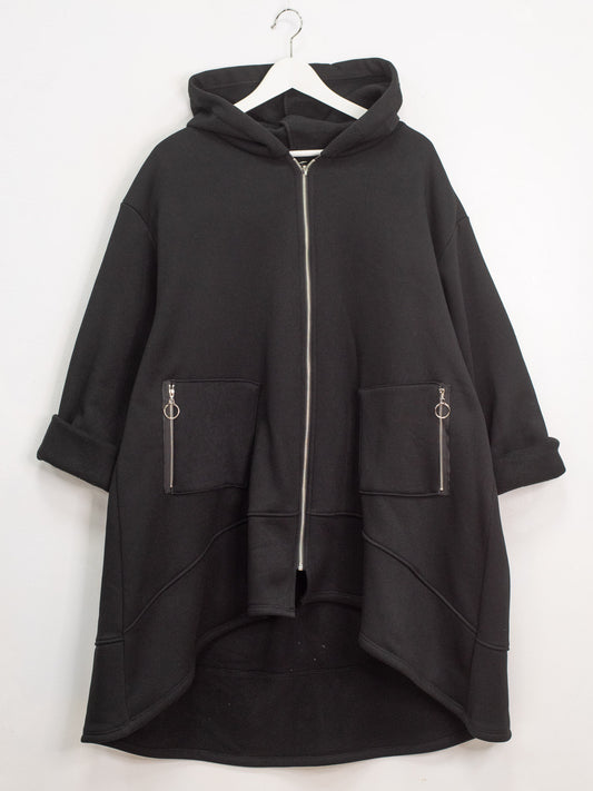 Cappotto zip e cappuccio