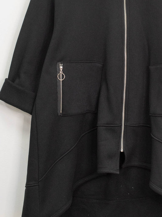 Cappotto zip e cappuccio