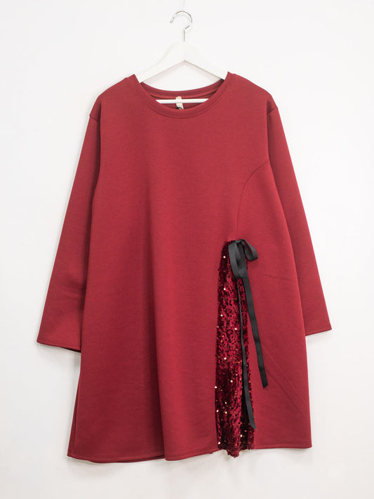 Abito morbido inserto paillettes