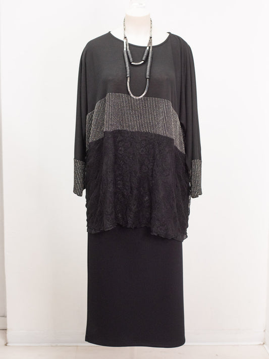 Maglia pizzo e lurex