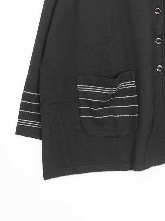 Cardigan over linee lurex