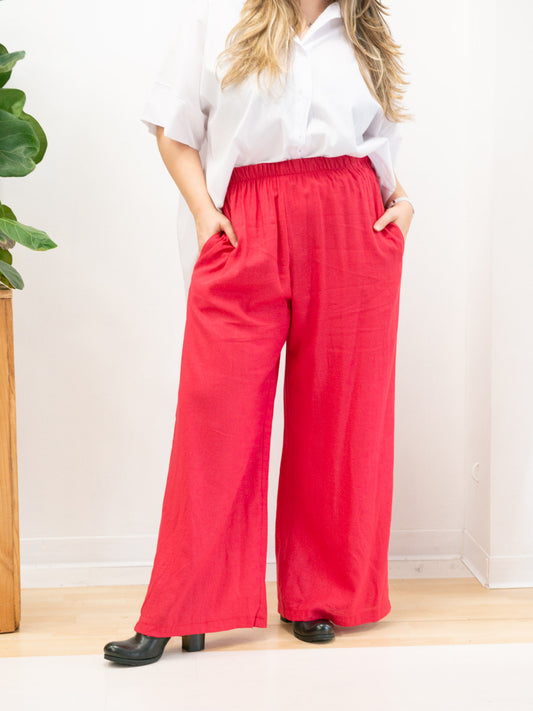 Pantalone misto lino