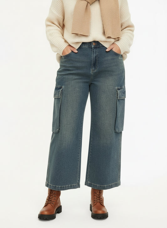 Jeans palazzo cargo