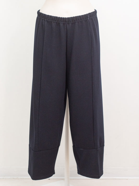 Milanese pinstriped trousers with T-stitch