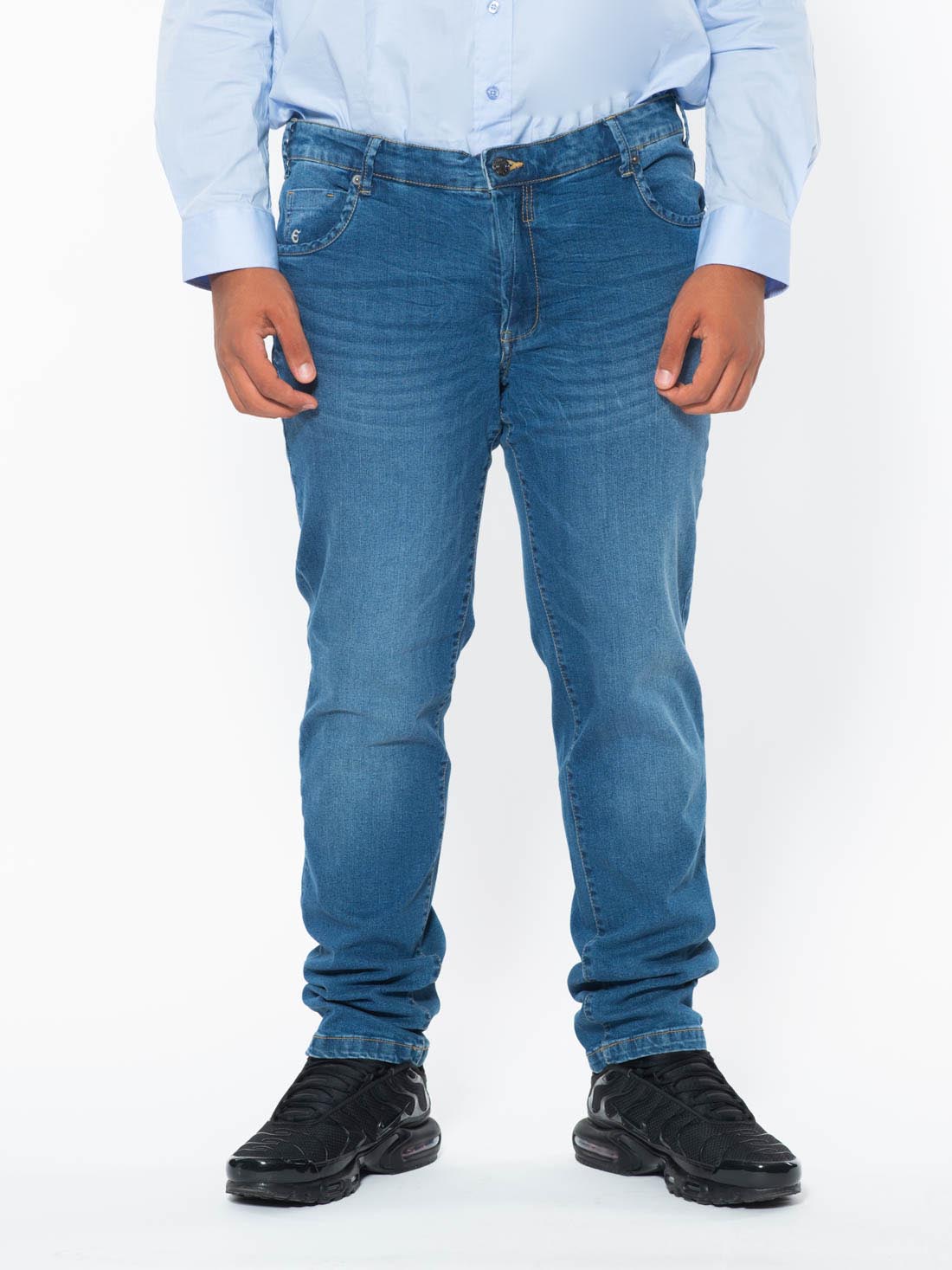 Jeans 5 tasche colore unico