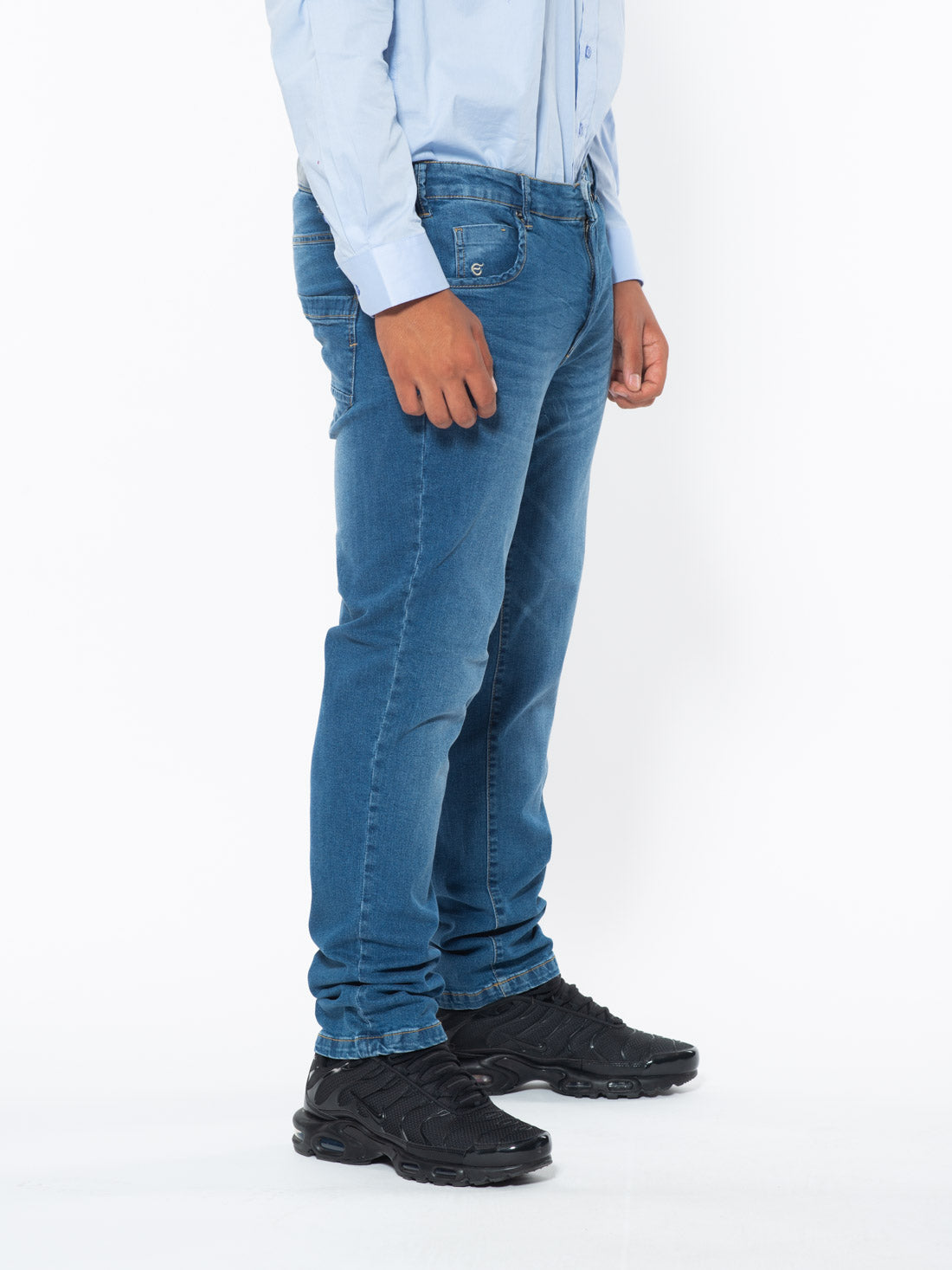 Jeans 5 tasche colore unico