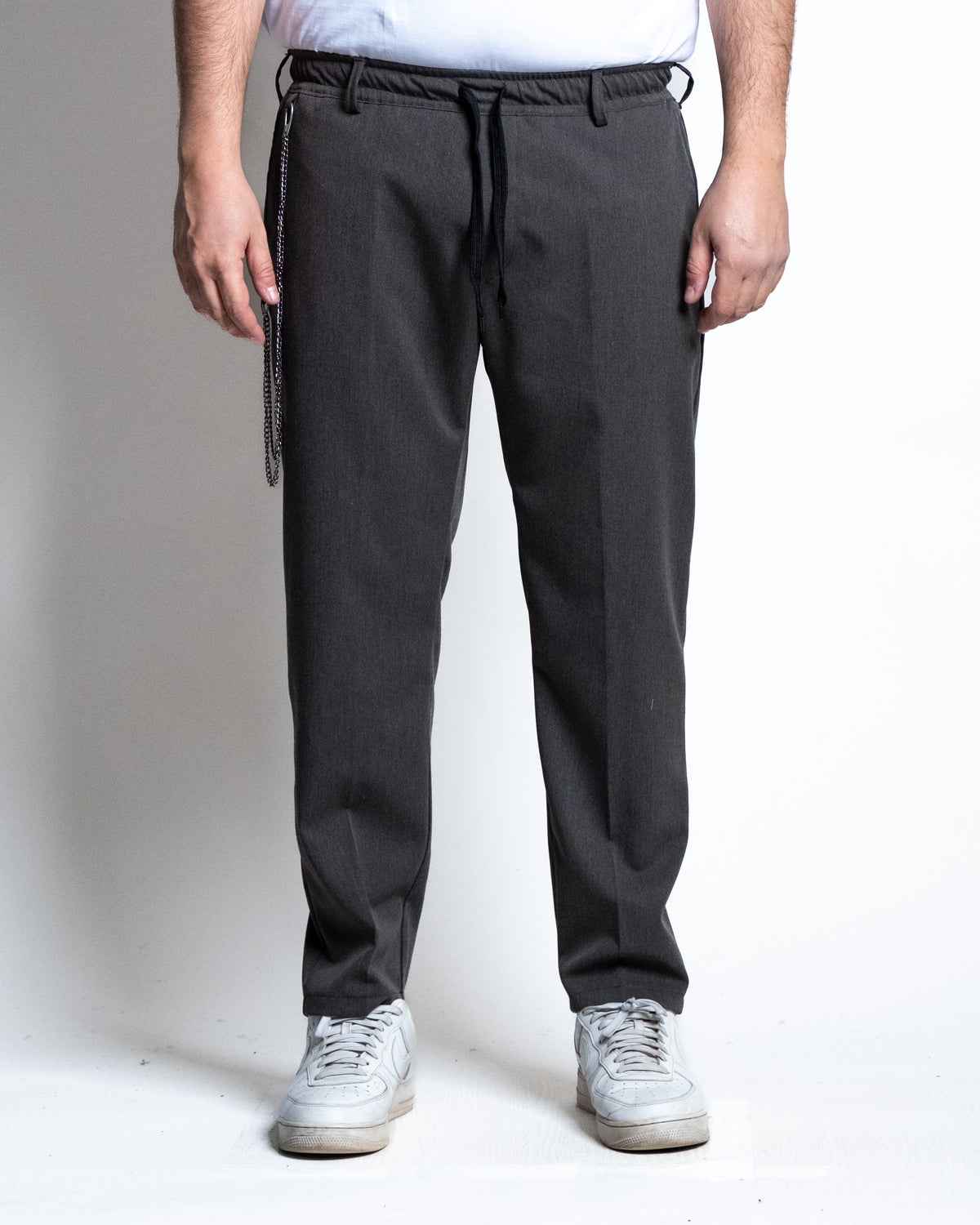 Pantalaccio viscosa stretch antracite