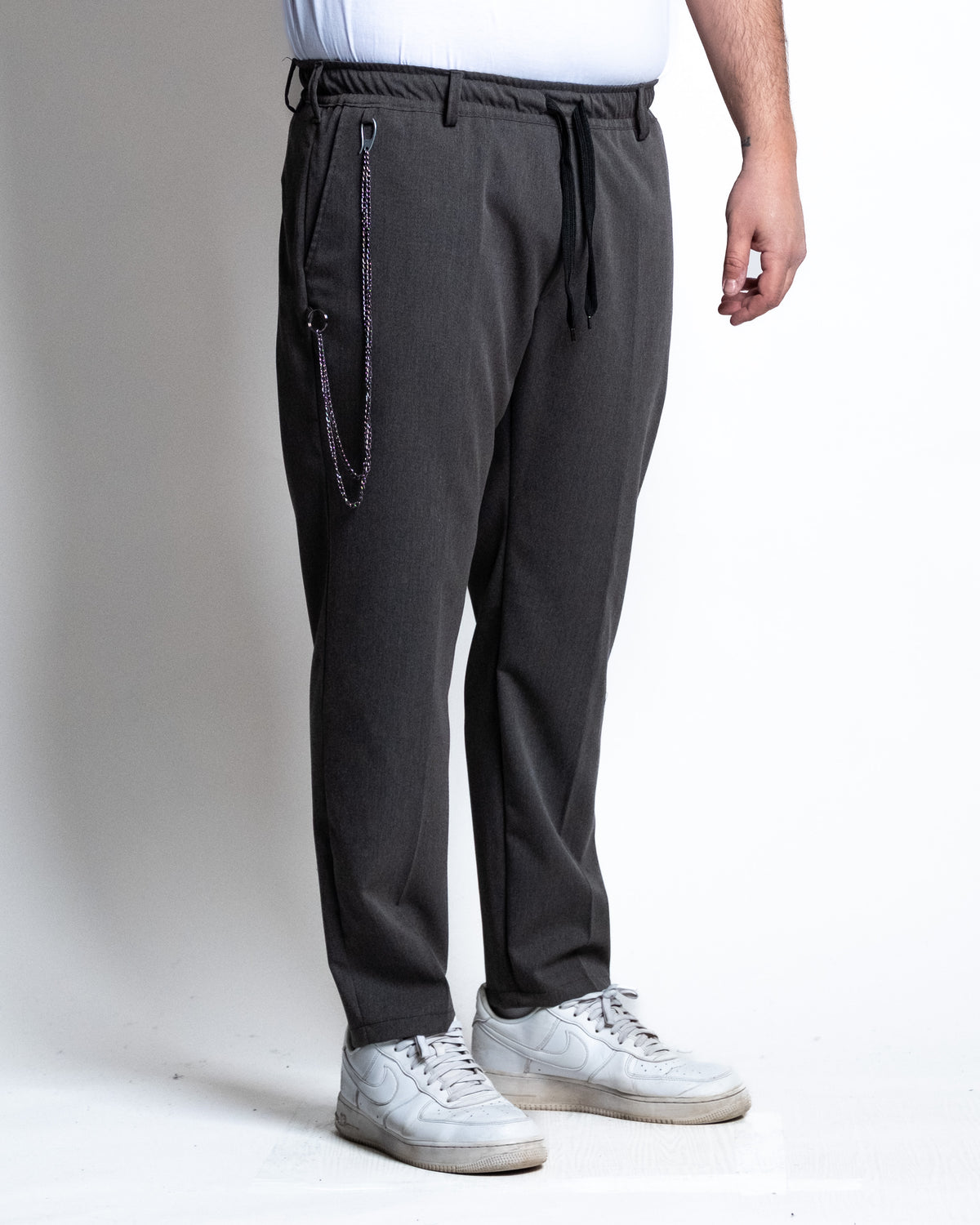Pantalaccio viscosa stretch antracite
