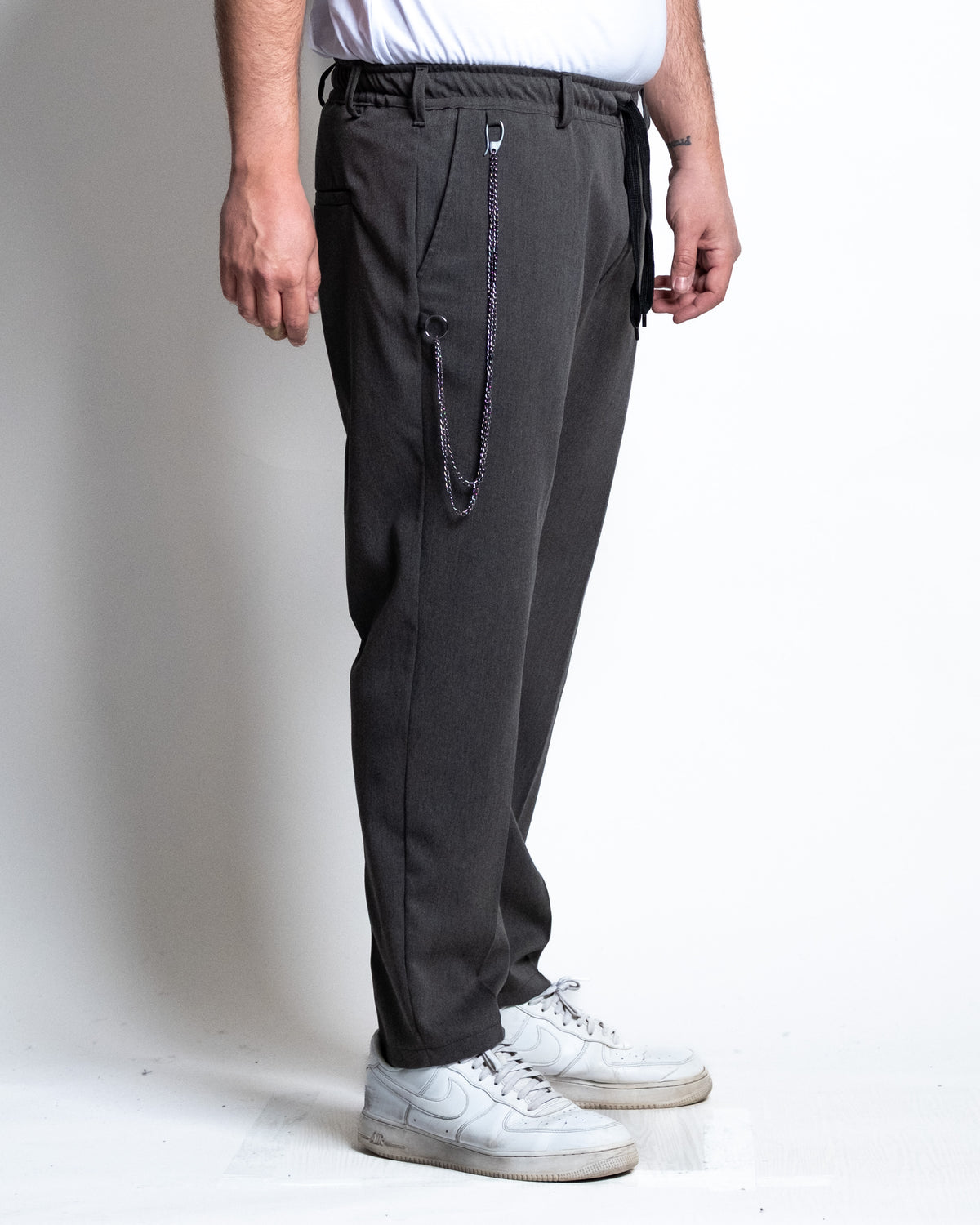 Pantalaccio viscosa stretch antracite