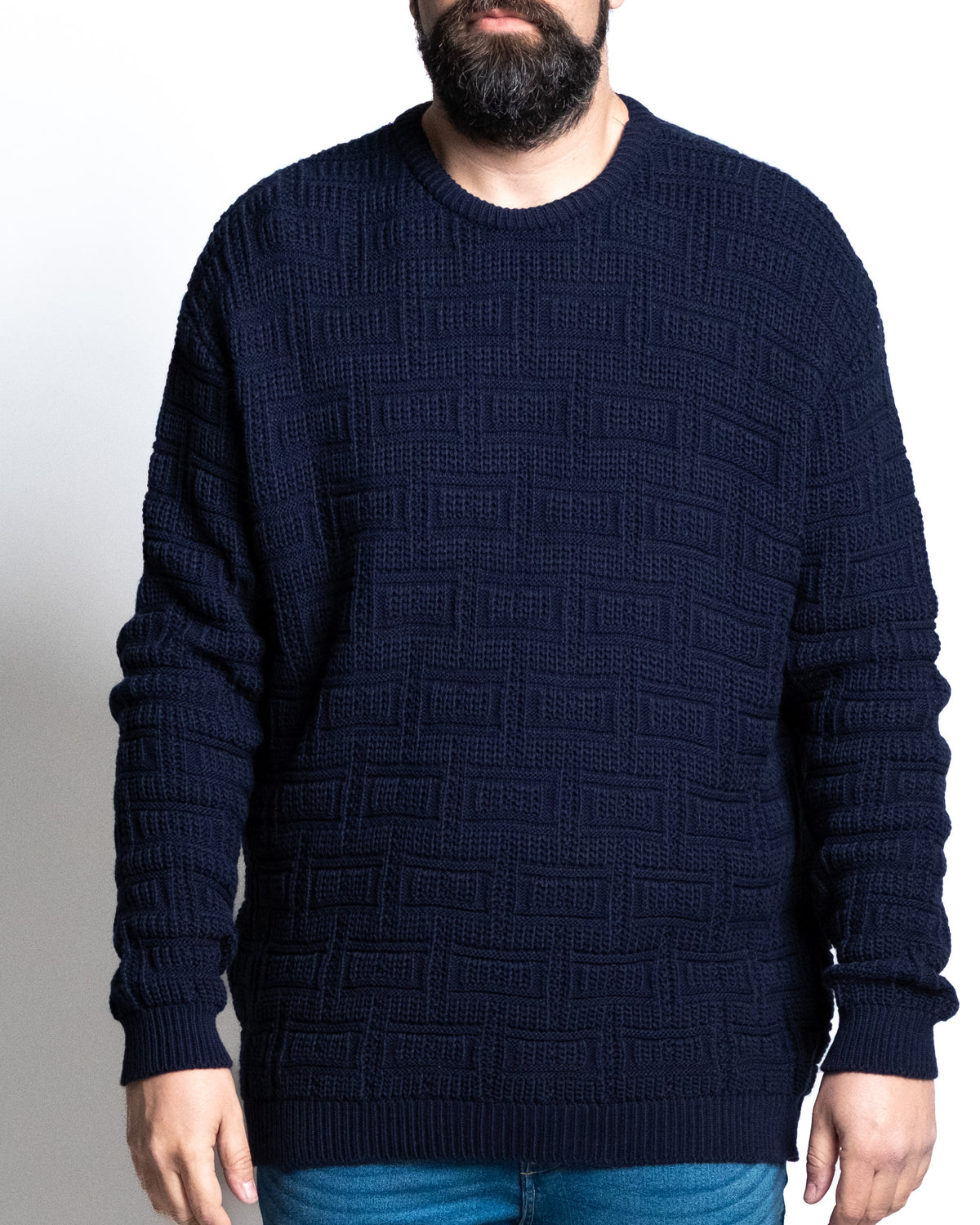 Maglia intarsio blu