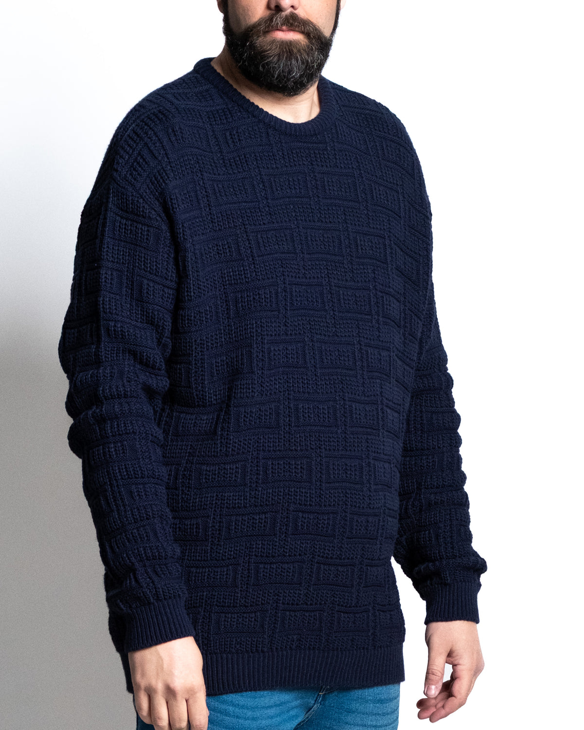 Maglia intarsio blu