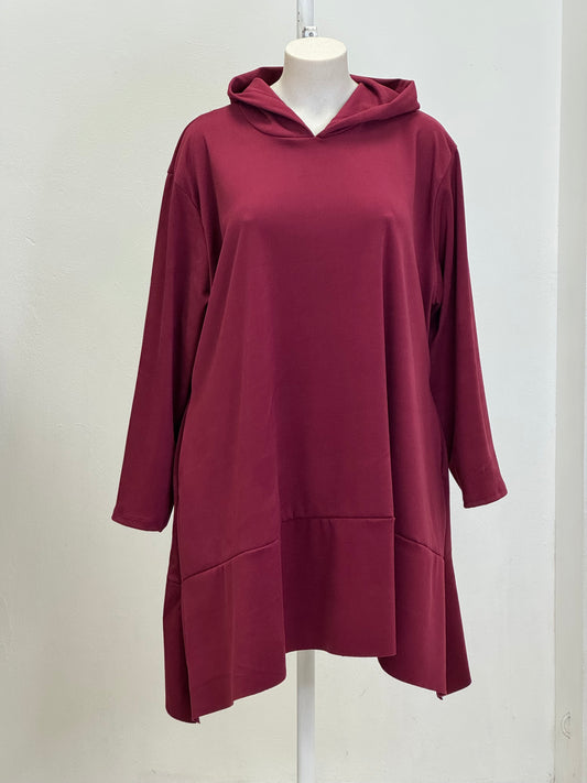 Maxi felpa ciniglia cappuccio