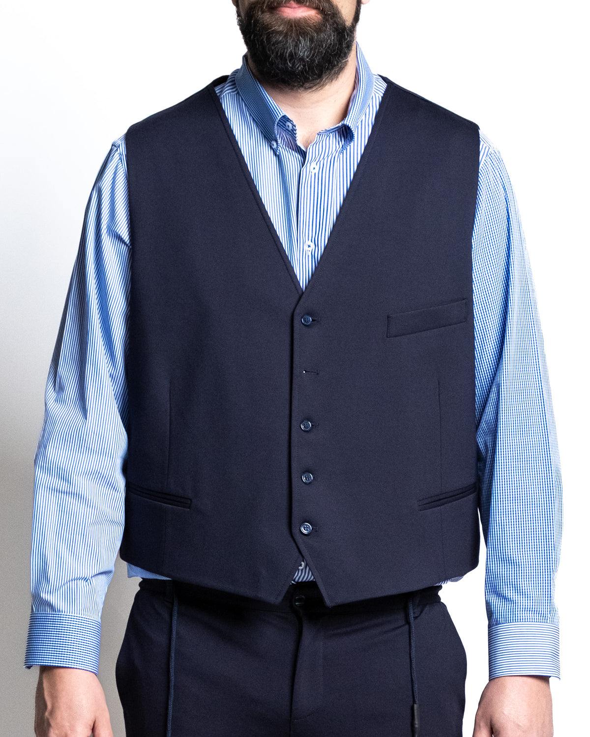 Gilet punto milano blu
