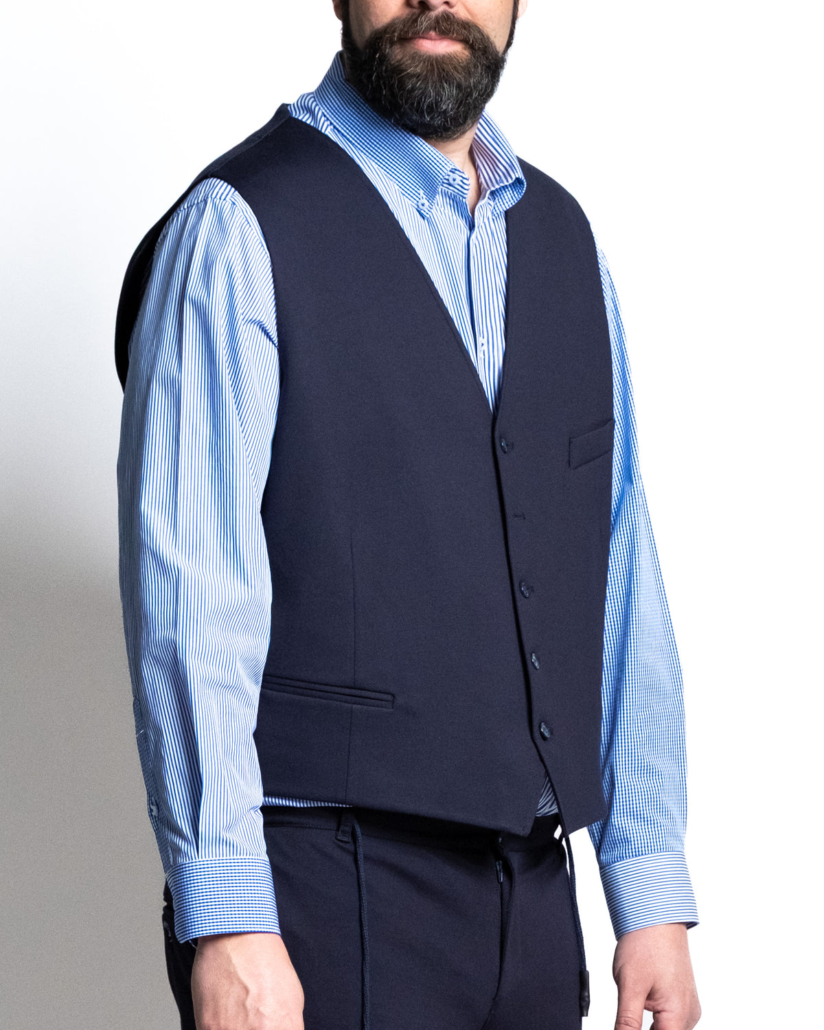 Gilet punto milano blu