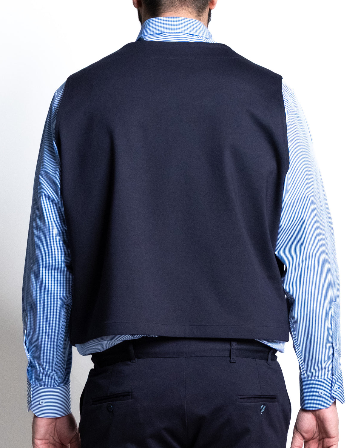 Gilet punto milano blu