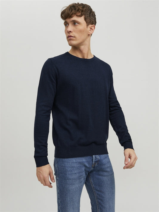 Thin cotton crew-neck sweater