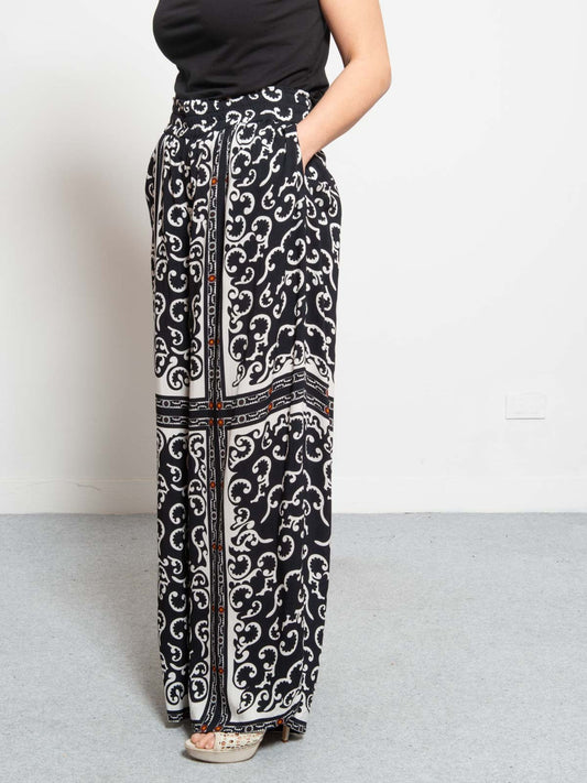 Viscose printed trousers