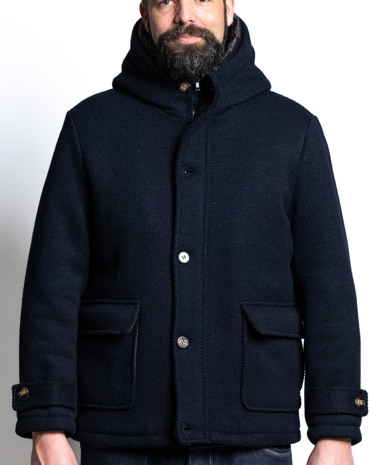 Parka corto blu