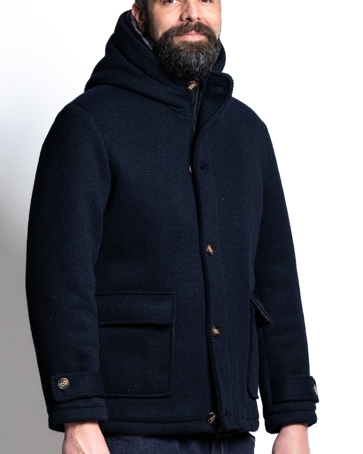 Parka corto blu