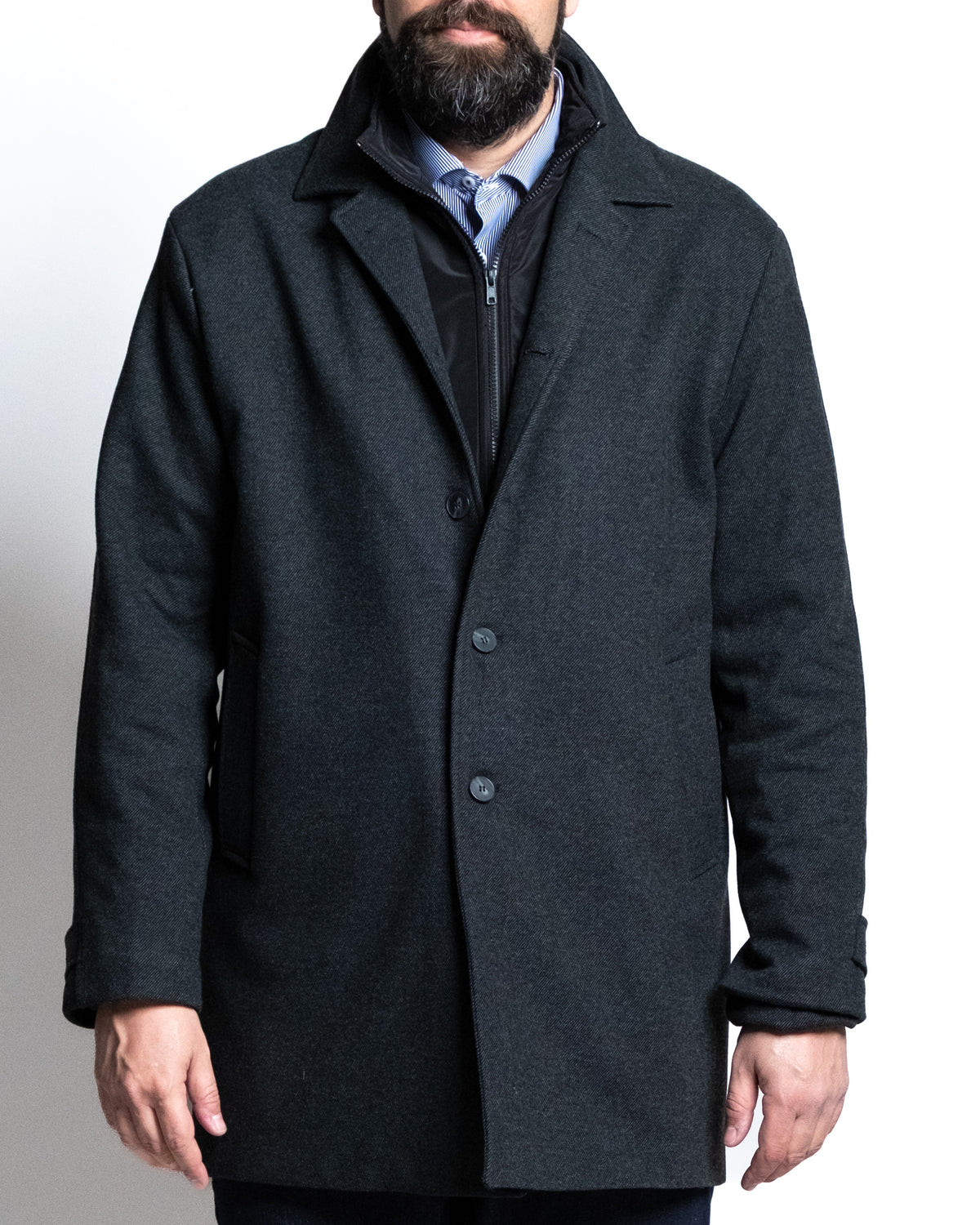 Cappotto pettorina antracite