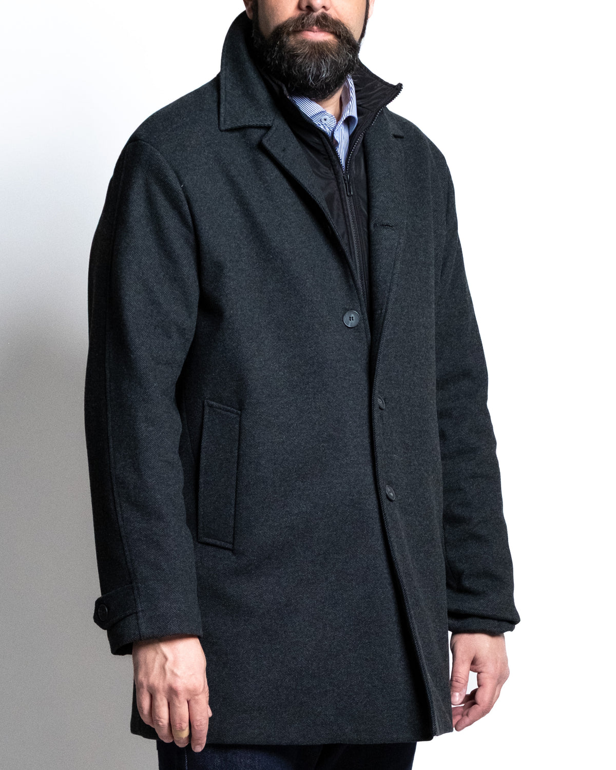 Cappotto pettorina antracite