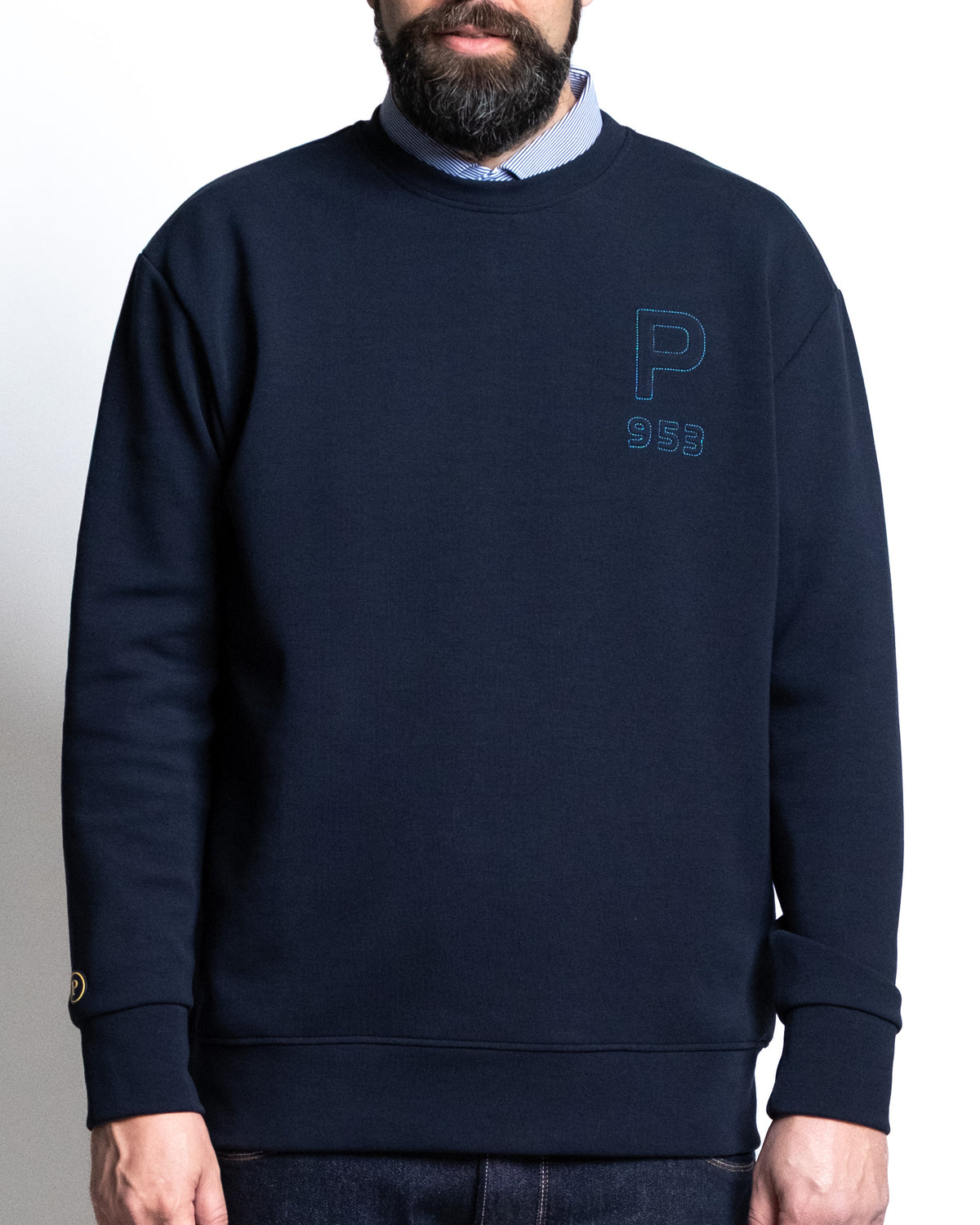Felpa gc ricamo p blu