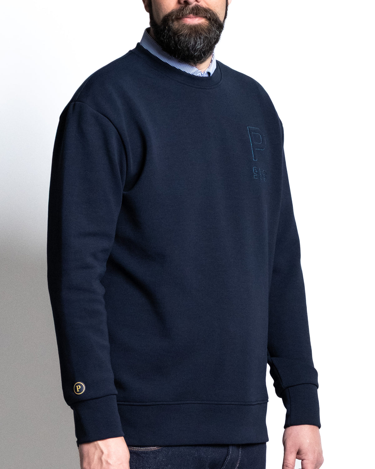 Felpa gc ricamo p blu