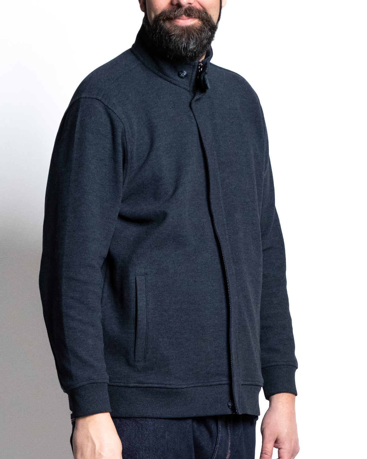 Giacca zip antracite